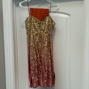 Indian Floral Multicolor Salwar with Spaghetti Straps